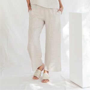 Sugar Candy Mountain - Topaz Linen Pants in Flax